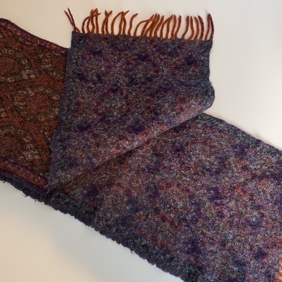 kenzo Wool Boho Print Scarf - Picture 4 of 4